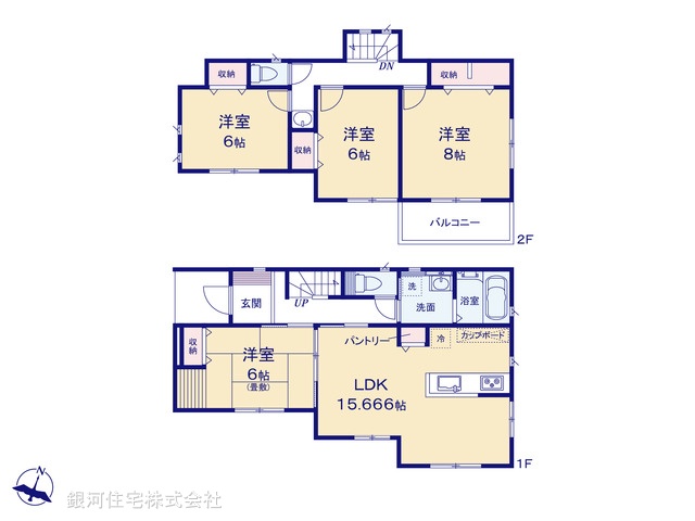 G00394133 神奈川県秦野市東田原 新築一戸建て 2840万円【間取図】