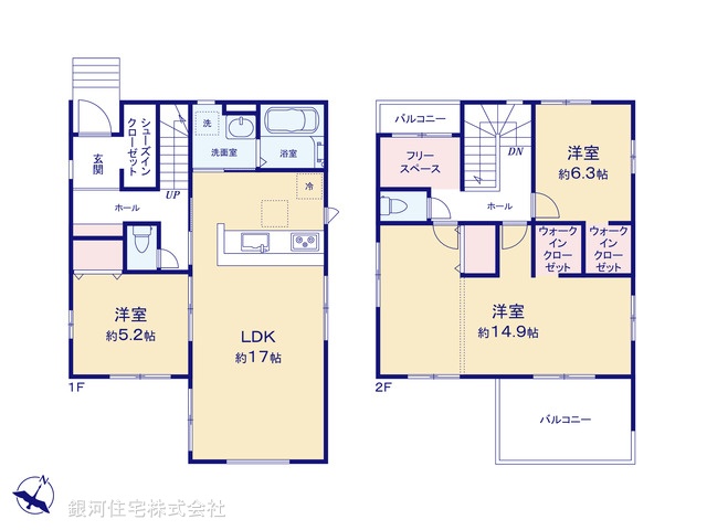G00394136 埼玉県北葛飾郡松伏町田中３丁目 新築一戸建て 3598万円【間取図】