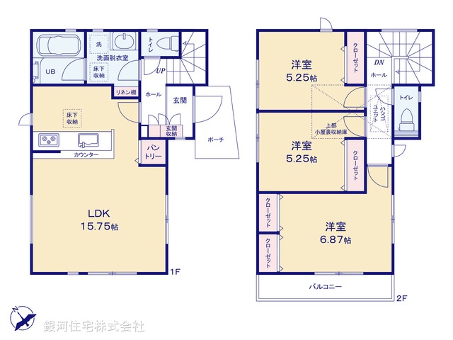 G00394165 神奈川県相模原市南区御園１丁目 新築一戸建て 3880万円【間取図】