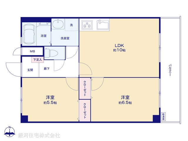 G00394294 東京都東久留米市前沢３丁目 中古マンション 1880万円【間取図】
