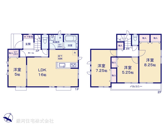 G00394346 千葉県市川市中国分５丁目 新築一戸建て 4990万円【間取図】