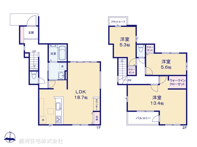 G00394378 千葉県柏市高田 新築一戸建て 4499万円【間取図】