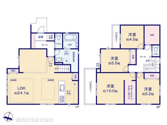 G00394437 東京都練馬区東大泉６丁目 新築一戸建て 1億349万円【間取図】