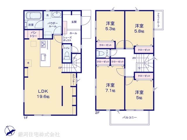 G00394500 神奈川県秦野市三屋 新築一戸建て 3098万円【間取図】