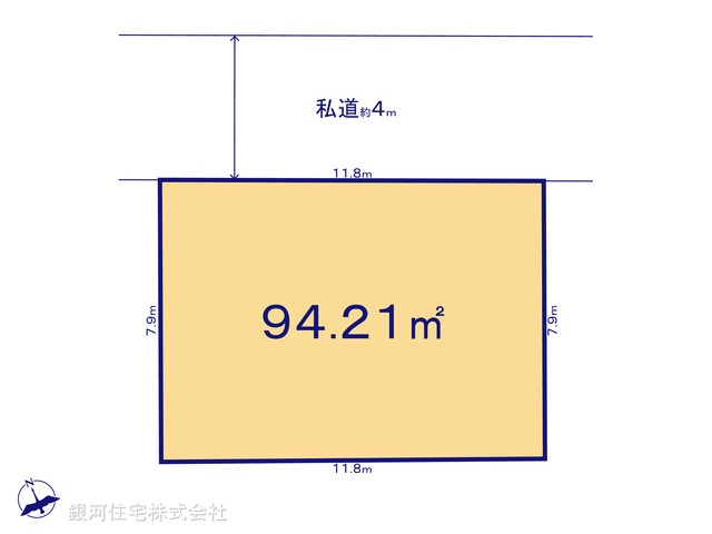 G00394506 東京都葛飾区東金町８丁目 土地 3799万円【区画図】