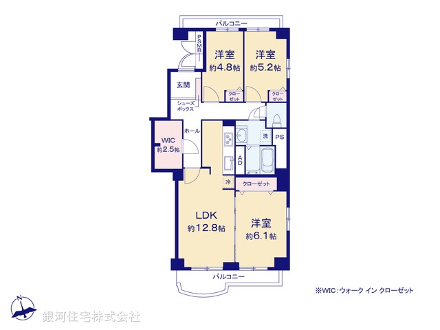 G00394586 千葉県松戸市新松戸６丁目 中古マンション 2598万円【間取図】