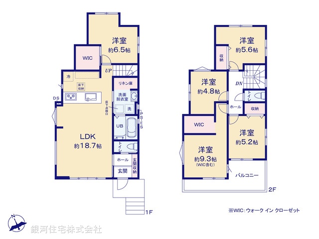 G00394594 千葉県千葉市稲毛区宮野木町 新築一戸建て 4499万円【間取図】
