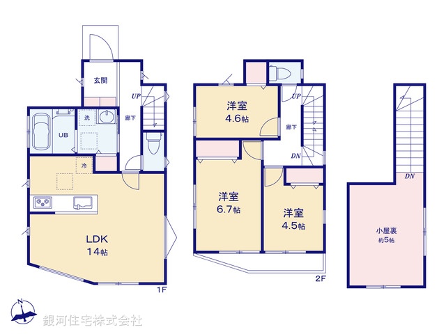 G00394714 千葉県流山市平和台４丁目 新築一戸建て 3980万円【間取図】