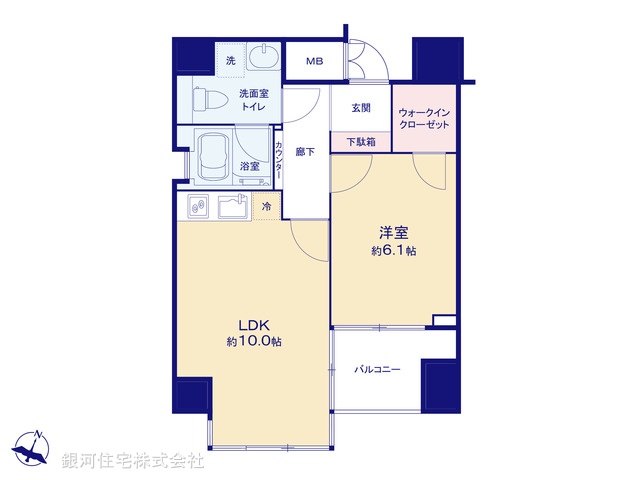 G00394753 東京都中央区東日本橋１丁目 中古マンション 9480万円【間取図】