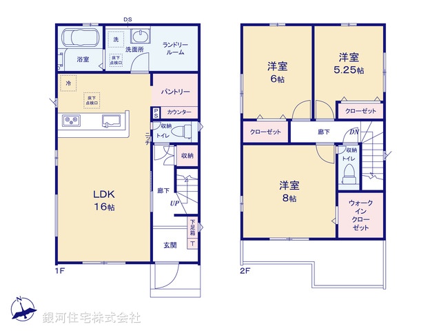 G00394780 千葉県千葉市若葉区みつわ台１丁目 新築一戸建て 3590万円【間取図】