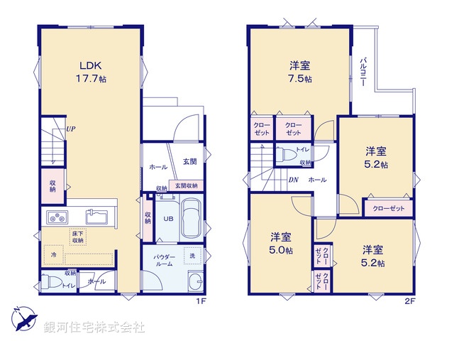 G00394793 千葉県習志野市袖ヶ浦１丁目 新築一戸建て 4599万円【間取図】
