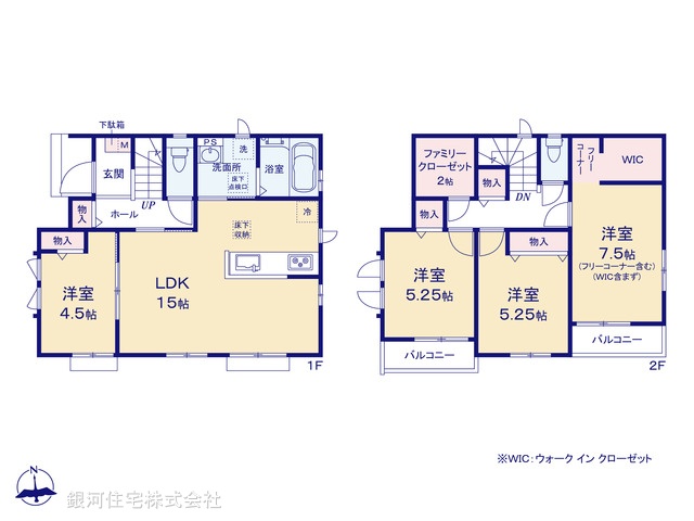 G00394804 千葉県市川市国分３丁目 新築一戸建て 3990万円【間取図】
