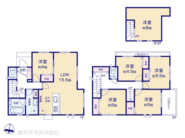 G00394806 千葉県野田市清水 新築一戸建て 3850万円【間取図】