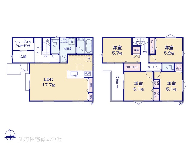 G00394835 神奈川県横浜市旭区今宿東町 新築一戸建て 5580万円【間取図】