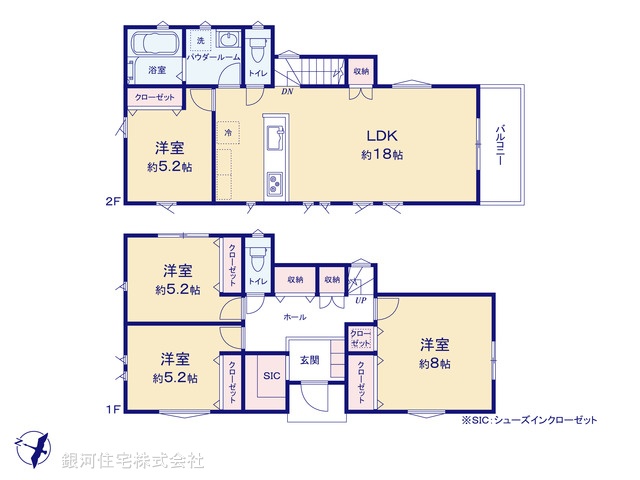 G00394982 神奈川県横浜市旭区上川井町 新築一戸建て 4580万円【間取図】