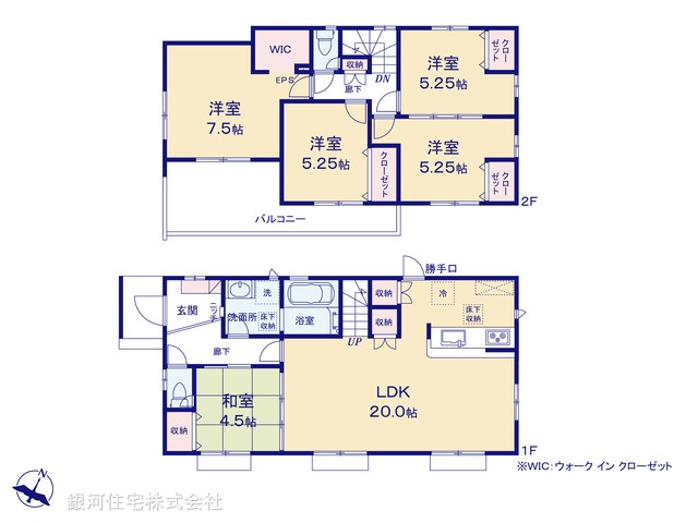 G00395020 東京都八王子市めじろ台２丁目 新築一戸建て 6680万円【間取図】