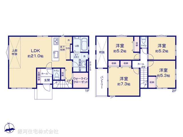 G00395048 埼玉県さいたま市岩槻区諏訪５丁目 新築一戸建て 3498万円【間取図】