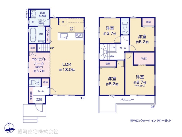 G00395049 埼玉県さいたま市岩槻区諏訪５丁目 新築一戸建て 4398万円【間取図】