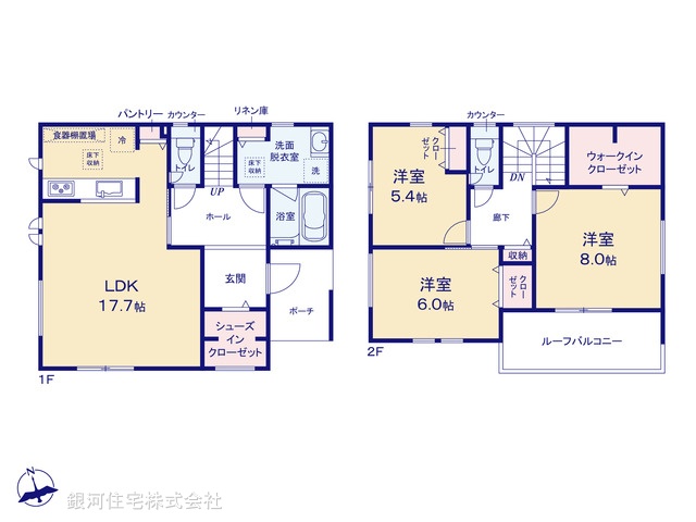 G00395103 千葉県千葉市緑区土気町 新築一戸建て 3980万円【間取図】