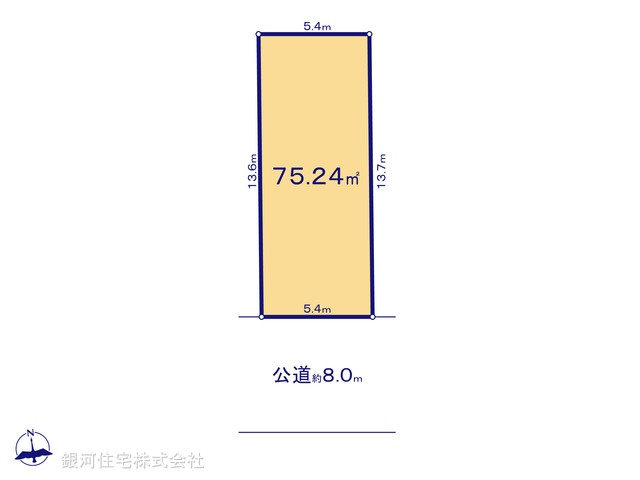 G00395112 東京都江戸川区東葛西１丁目 土地 6150万円【区画図】