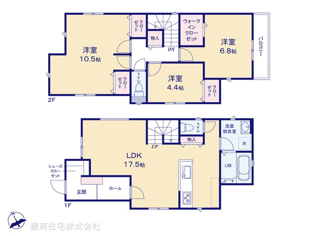 G00395183 神奈川県横浜市中区本牧町１丁目 新築一戸建て 6280万円【間取図】