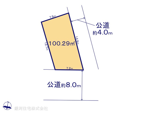 G00395203 千葉県習志野市本大久保１丁目 土地 3300万円【区画図】
