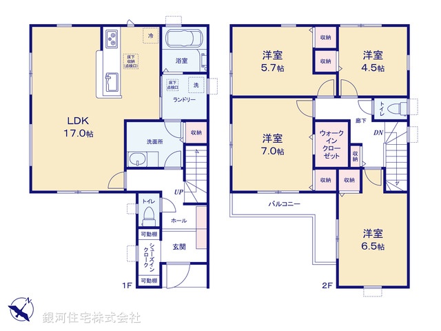 G00395366 千葉県船橋市上山町２丁目 新築一戸建て 4280万円【間取図】
