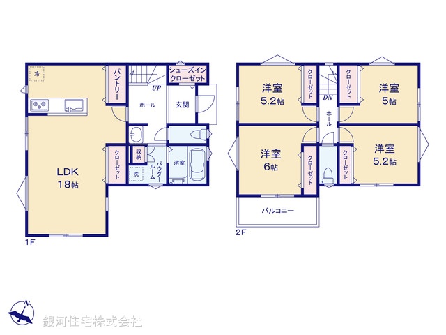 G00395432 神奈川県横須賀市富士見町２丁目 新築一戸建て 3990万円【間取図】