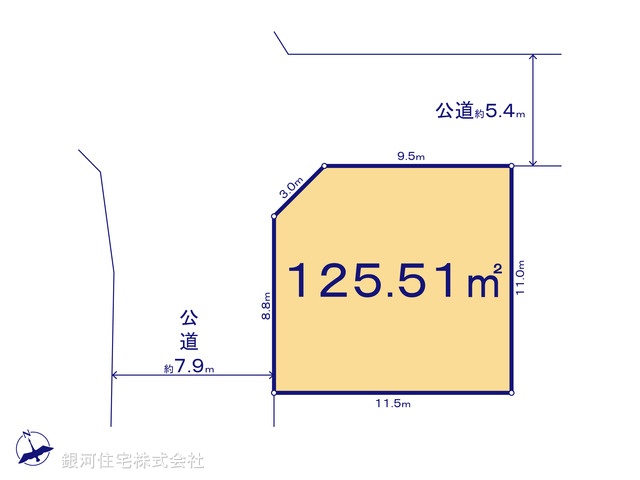 G00395537 神奈川県横須賀市公郷町１丁目 土地 3280万円【区画図】