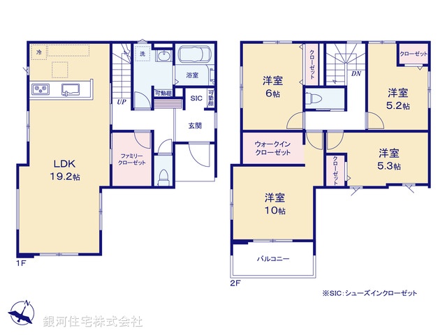 G00395548 千葉県船橋市上山町３丁目 新築一戸建て 4648万円【間取図】