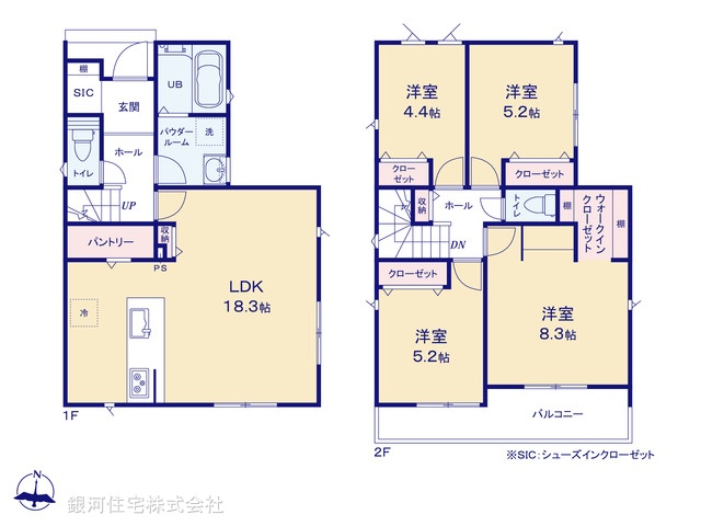 G00395664 神奈川県横須賀市浦上台３丁目 新築一戸建て 4290万円【間取図】
