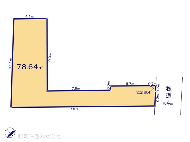 G00395838 東京都豊島区北大塚１丁目 土地 8980万円【区画図】