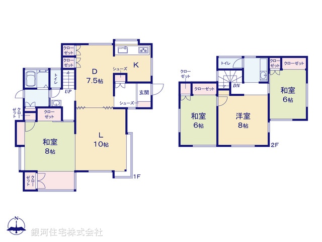 G00395982 神奈川県横須賀市船越町３丁目 中古一戸建て 1680万円【間取図】