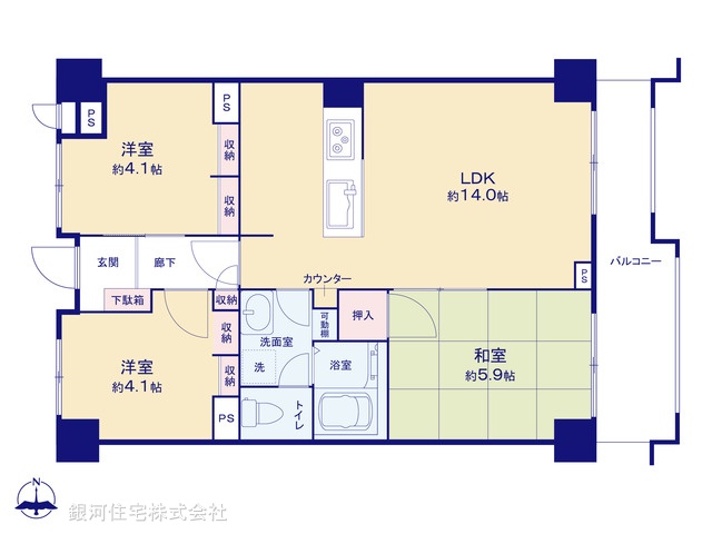 G00396043 東京都足立区伊興１丁目 中古マンション 2999万円【間取図】