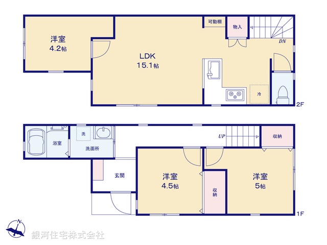G00396063 千葉県市川市若宮３丁目 新築一戸建て 3780万円【間取図】