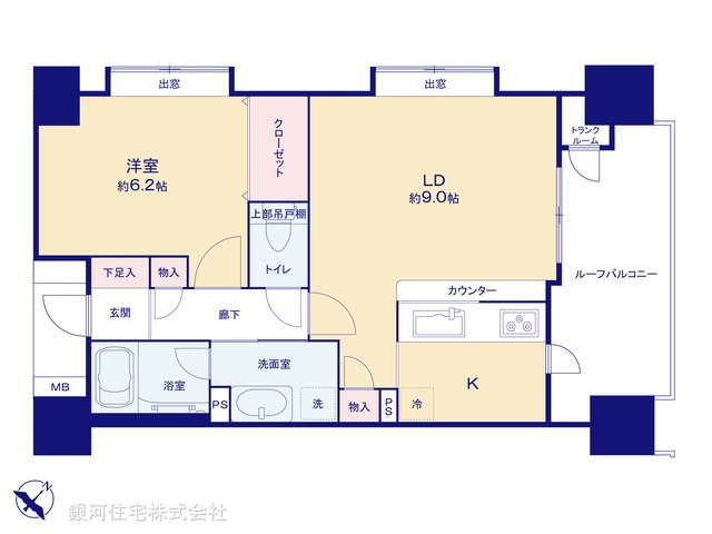 G00396065 東京都北区滝野川７丁目 中古マンション 4980万円【間取図】