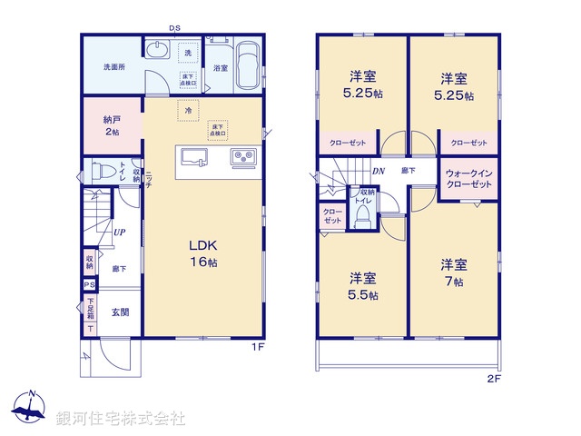 G00396093 千葉県松戸市吉井町 新築一戸建て 5490万円【間取図】