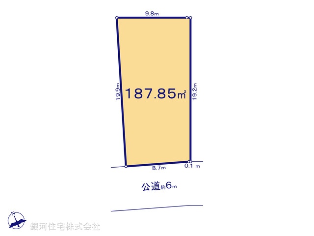 G00396235 東京都八王子市兵衛２丁目 土地 4650万円【区画図】