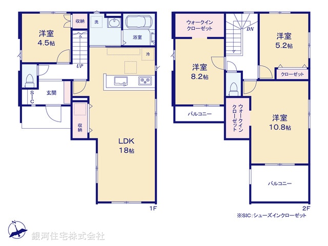 G00396287 埼玉県三郷市新和３丁目 新築一戸建て 4499万円【間取図】
