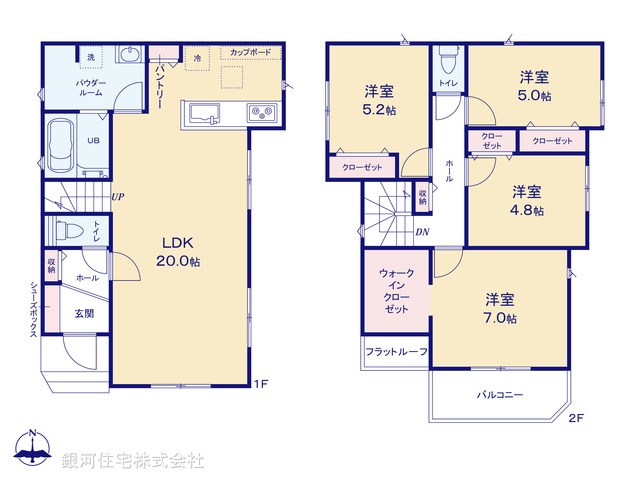 G00396289 神奈川県茅ヶ崎市浜之郷 新築一戸建て 5290万円【間取図】