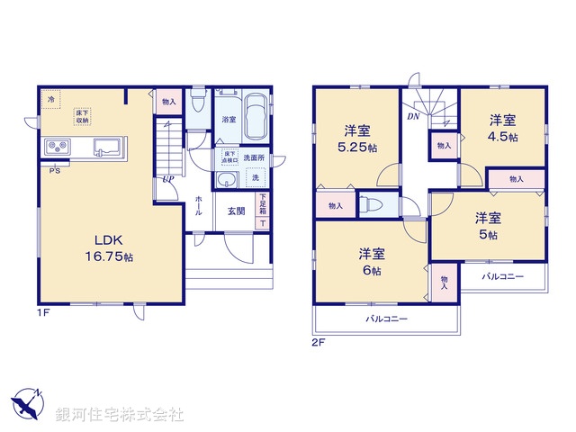 G00396310 埼玉県さいたま市岩槻区太田１丁目 新築一戸建て 3990万円【間取図】