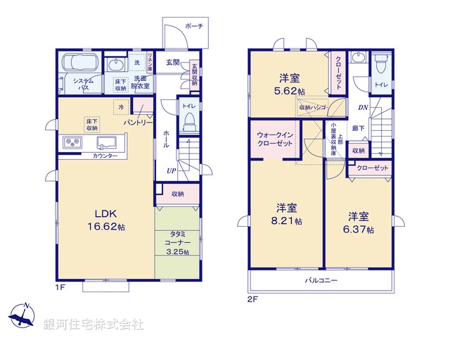 G00396351 神奈川県相模原市南区上鶴間２丁目 新築一戸建て 4880万円【間取図】