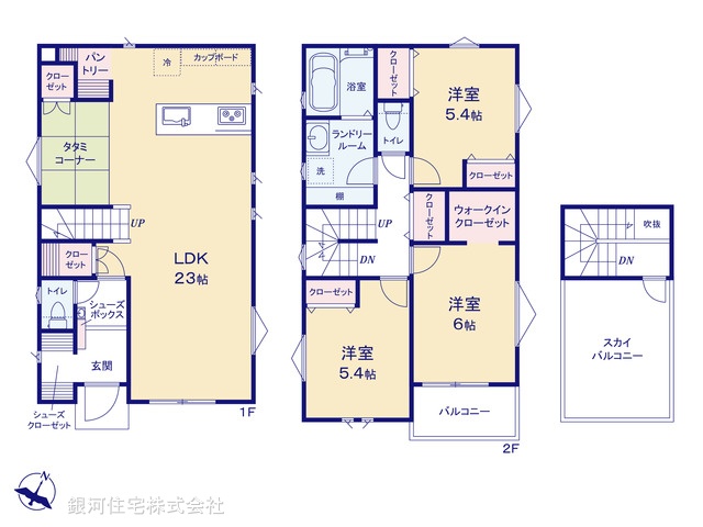 G00396393 埼玉県志木市柏町２丁目 新築一戸建て 5890万円【間取図】