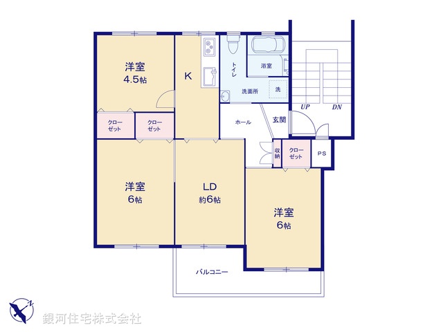 G00396406 神奈川県横浜市磯子区杉田７丁目 中古マンション 1690万円【間取図】