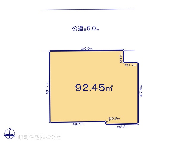 G00396444 東京都杉並区清水３丁目 土地 9480万円【区画図】