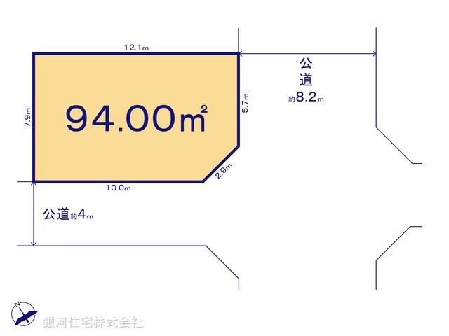G00396455 埼玉県越谷市神明町２丁目 土地 2700万円【区画図】