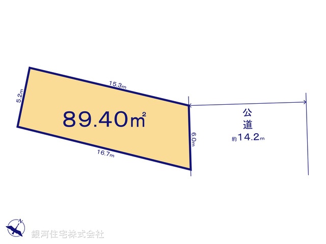 G00396459 東京都葛飾区新宿３丁目 土地 5699万円【区画図】