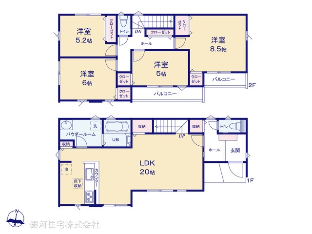 G00396480 神奈川県横浜市泉区新橋町 新築一戸建て 6199万円【間取図】