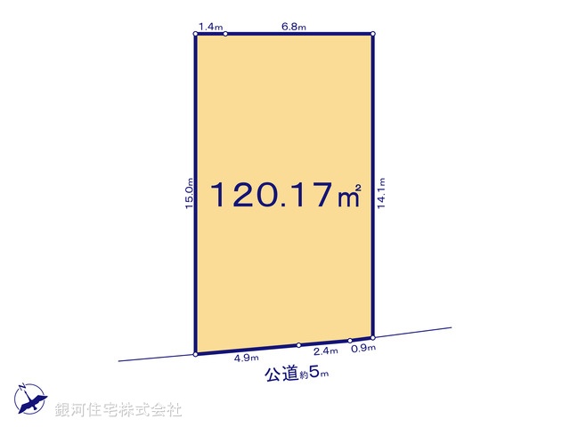 G00396499 神奈川県相模原市中央区田名 土地 2300万円【区画図】