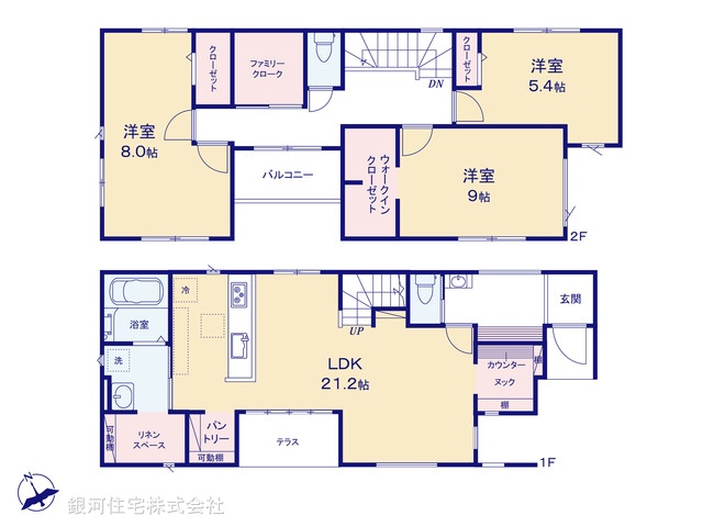 G00396528 東京都練馬区関町南１丁目 新築一戸建て 1億499万円【間取図】